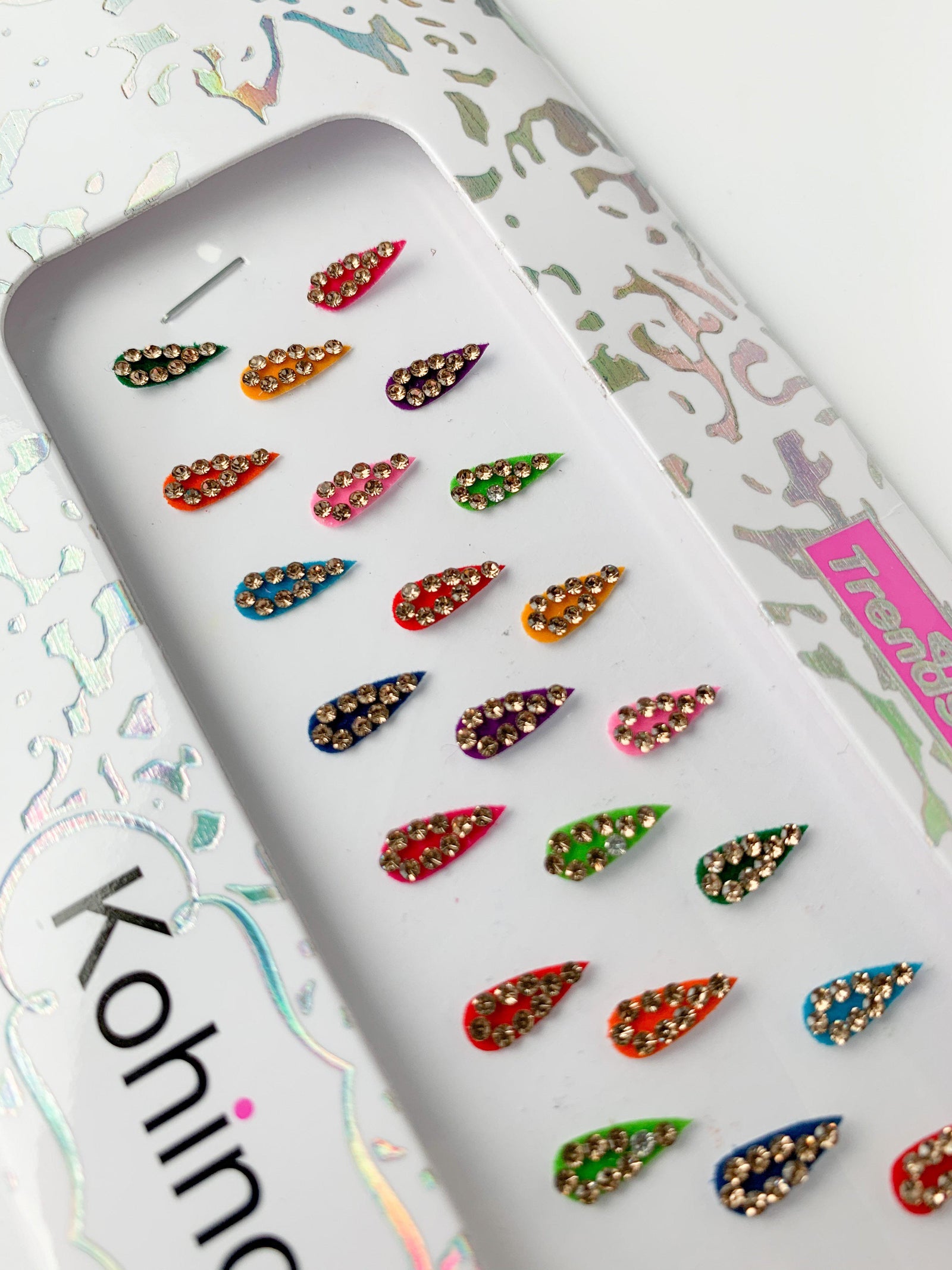 Teardrop Rhinestone Bindis Bindis THE KUNDAN SHOP 