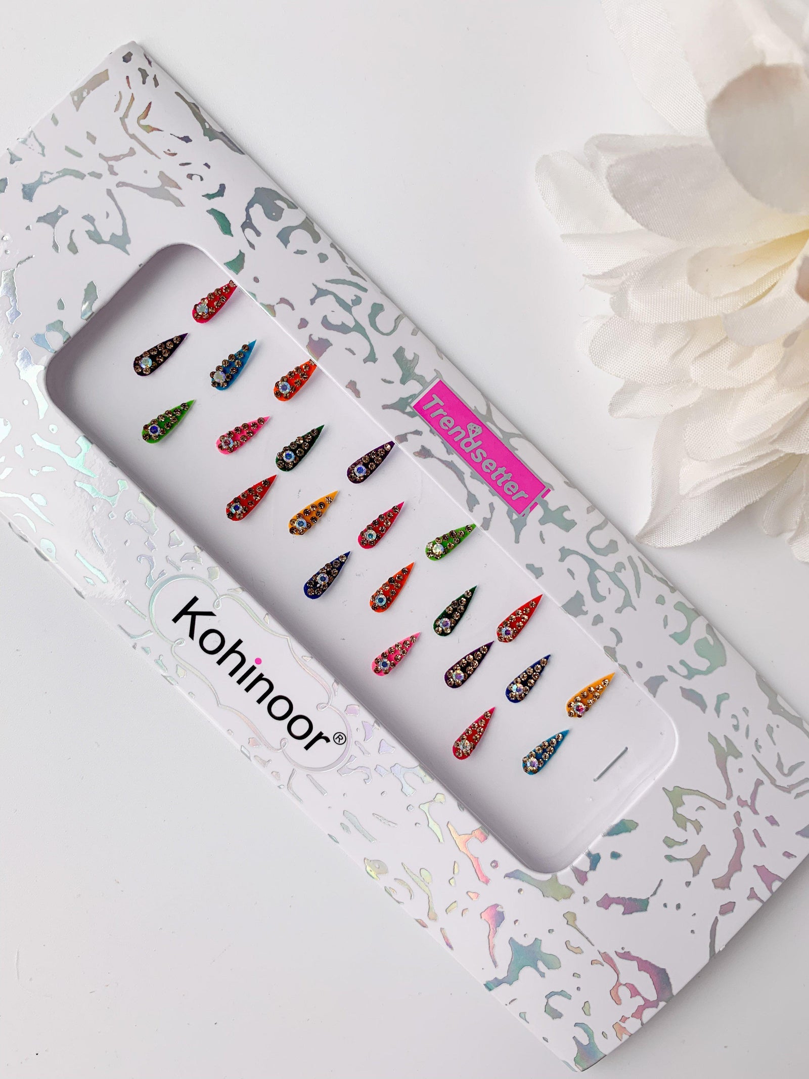 Teardrop Rhinestone Bindis 2.0 Bindis THE KUNDAN SHOP 