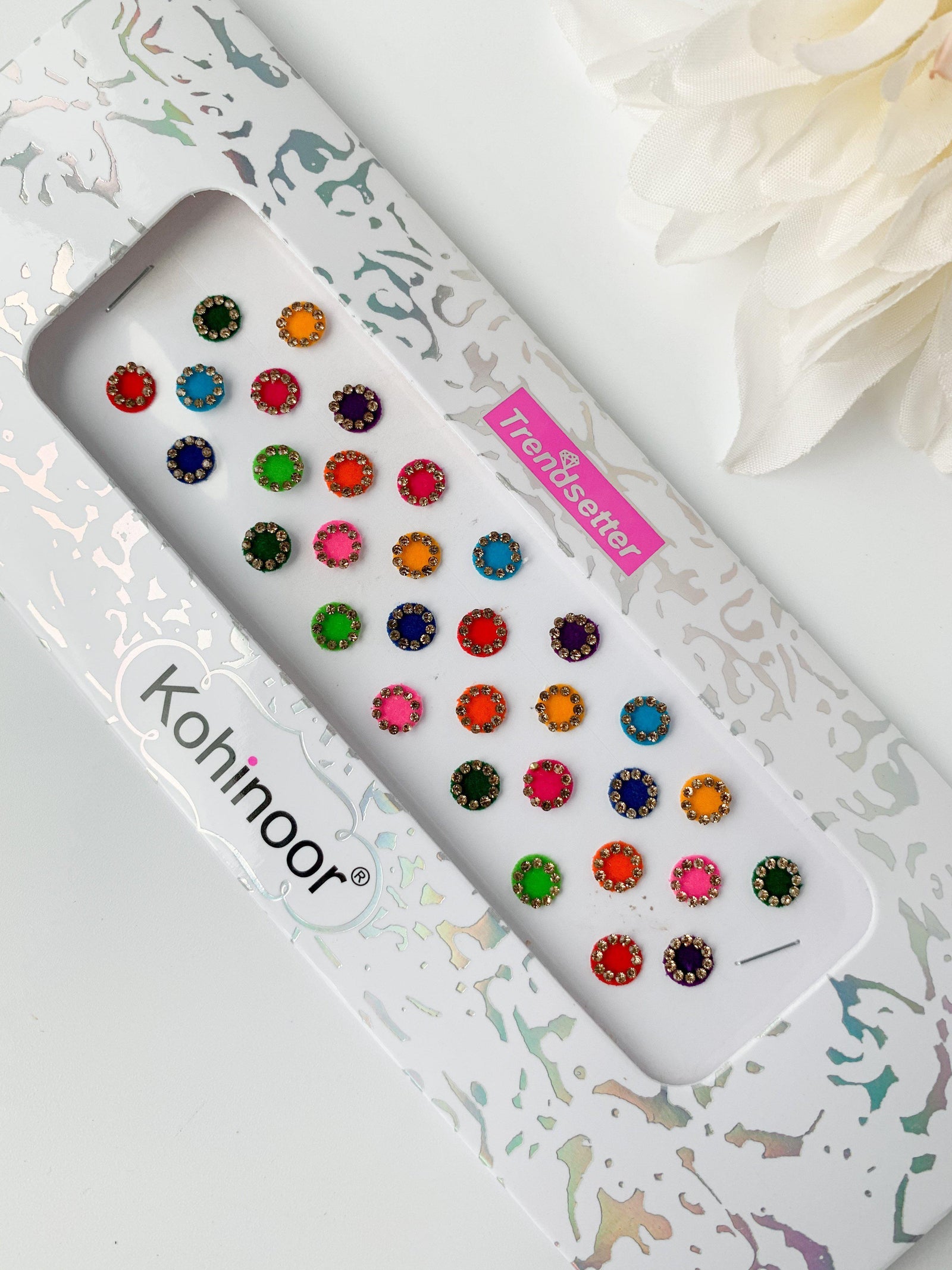 Assorted Round Rhinestone Bindis Bindis THE KUNDAN SHOP 