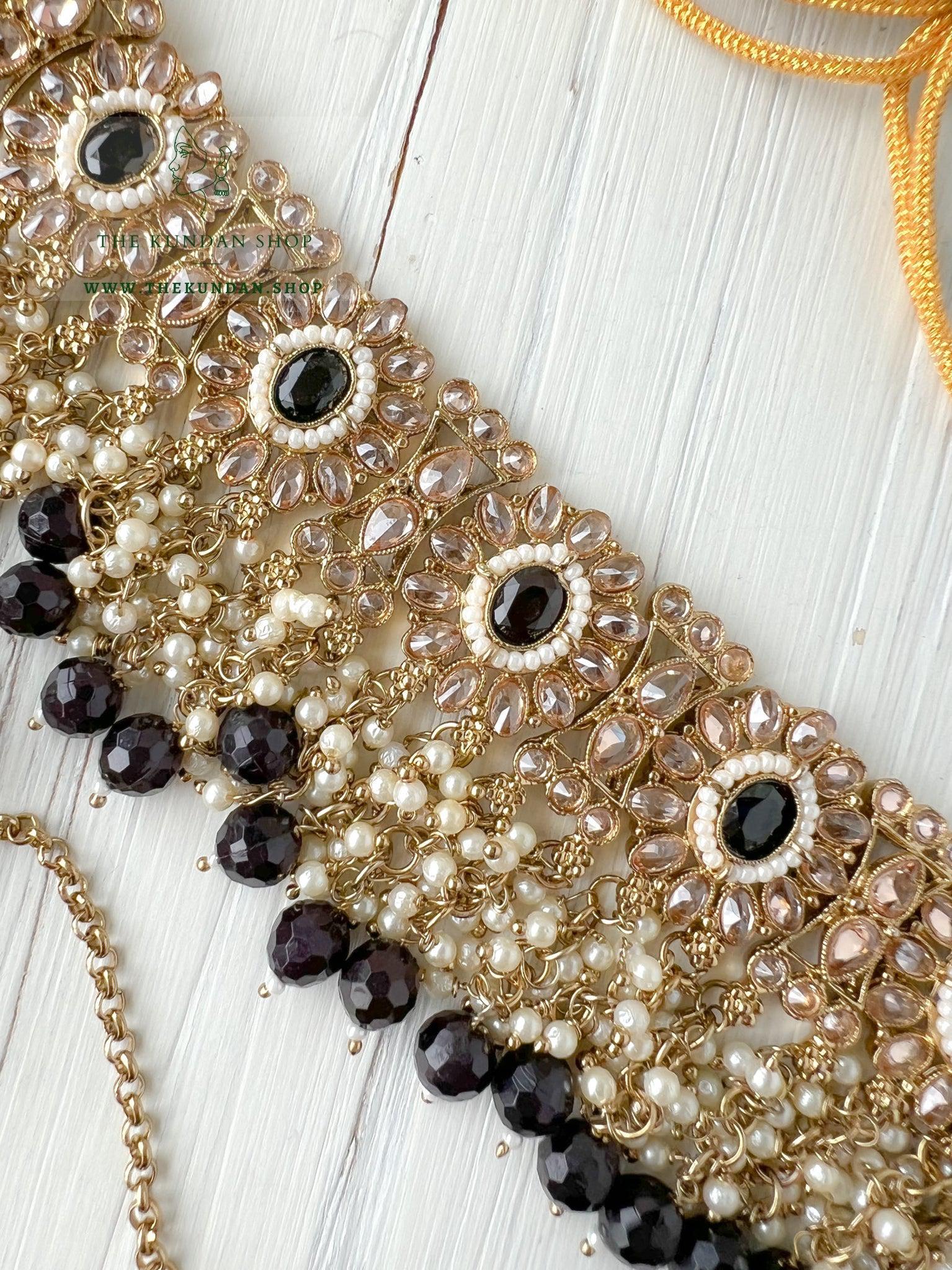 Rebel in Black Necklace Sets THE KUNDAN SHOP 