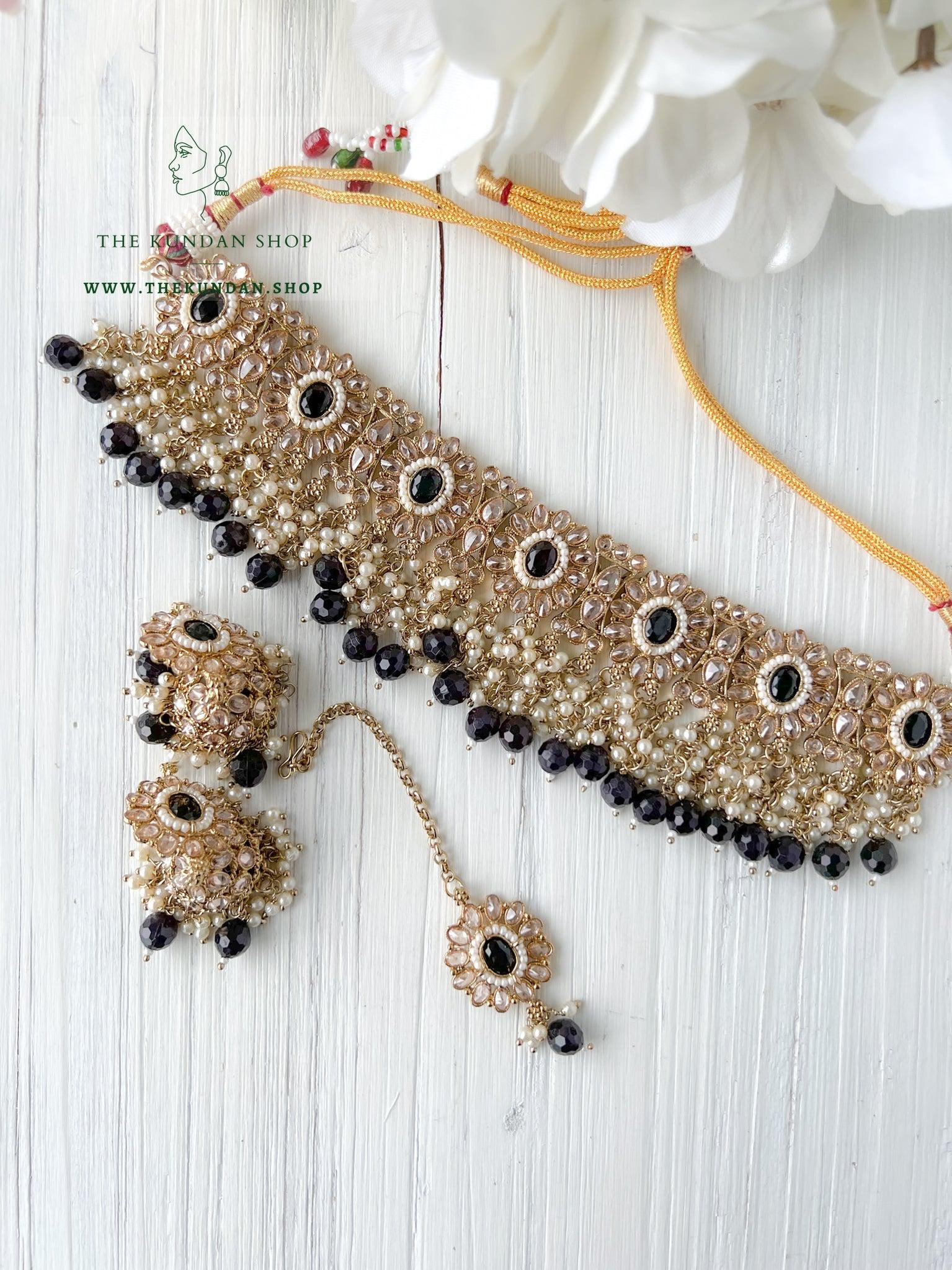Rebel in Black Necklace Sets THE KUNDAN SHOP 