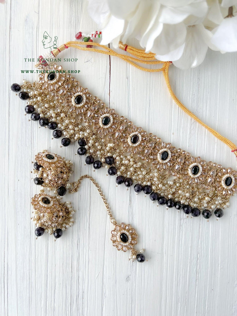 Rebel in Black Necklace Sets THE KUNDAN SHOP 
