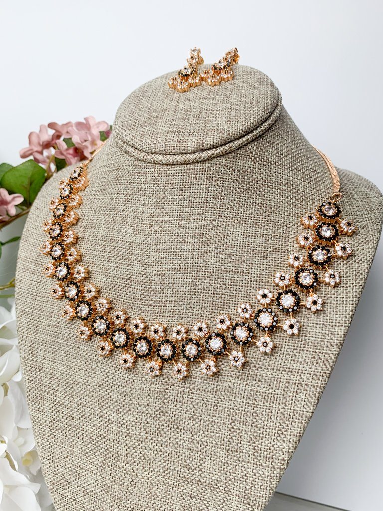 Cherished in Gold & Black Necklace Sets THE KUNDAN SHOP 