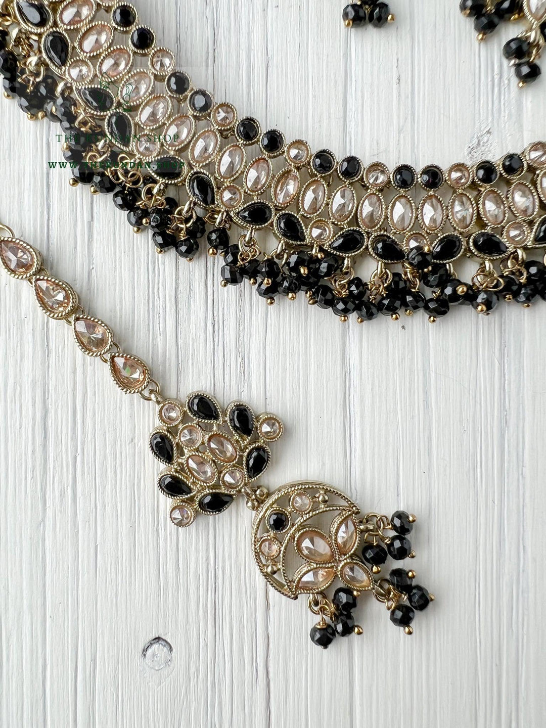 Sensitive in Black Necklace Sets THE KUNDAN SHOP 