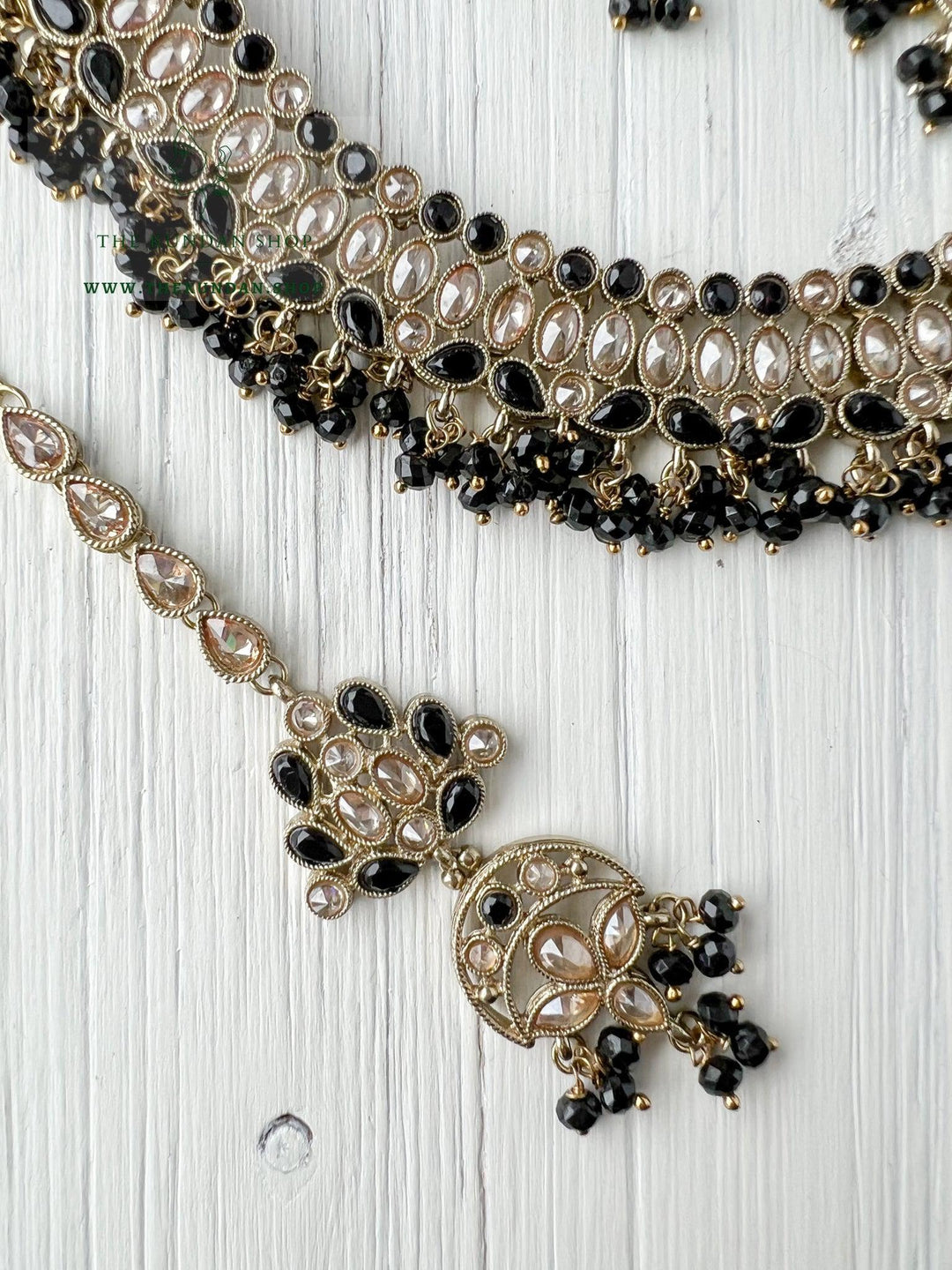 Sensitive in Black Necklace Sets THE KUNDAN SHOP 