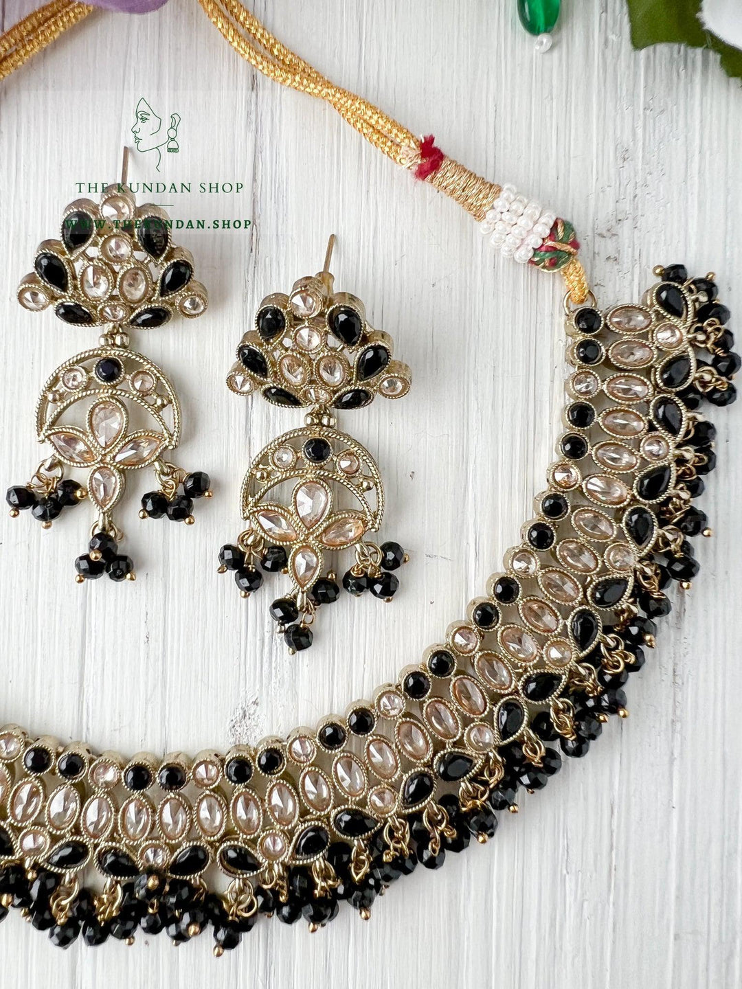 Sensitive in Black Necklace Sets THE KUNDAN SHOP 