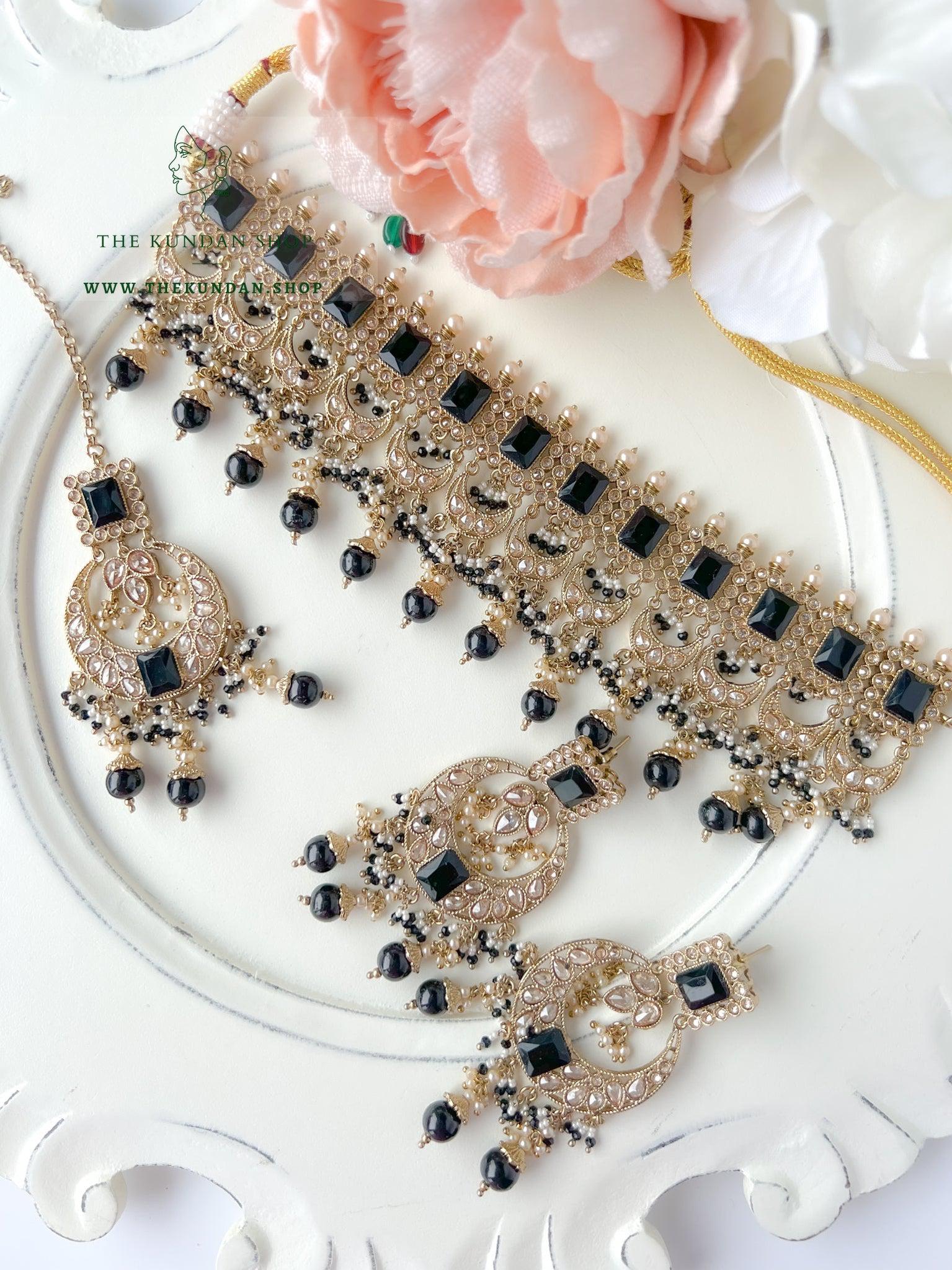 Love Always in Black Necklace Sets THE KUNDAN SHOP 