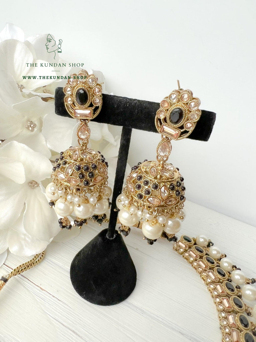Good Intentions in Black Necklace Sets THE KUNDAN SHOP 
