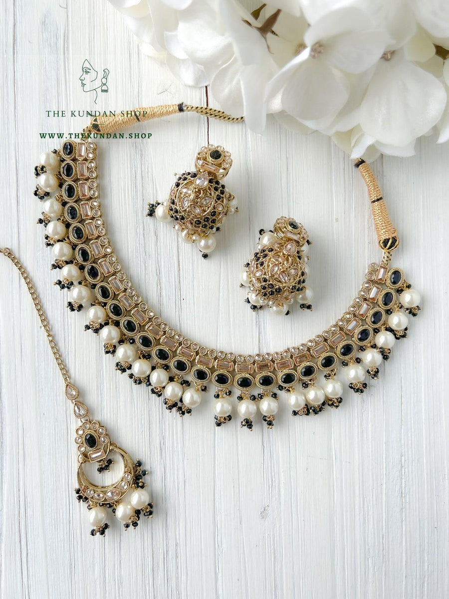 Good Intentions in Black Necklace Sets THE KUNDAN SHOP 