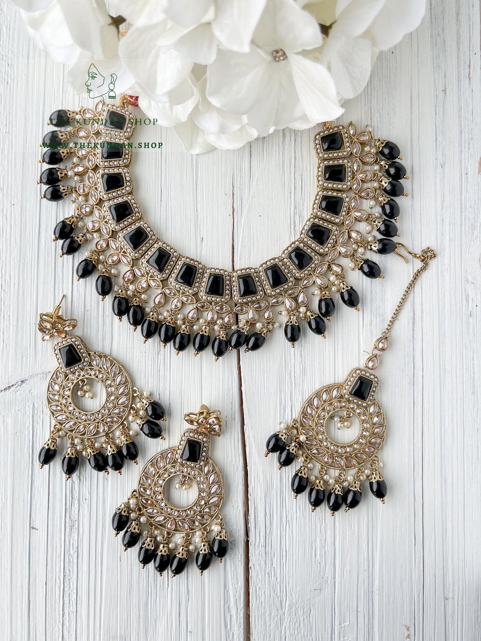 Second Glance in Black Necklace Sets THE KUNDAN SHOP 