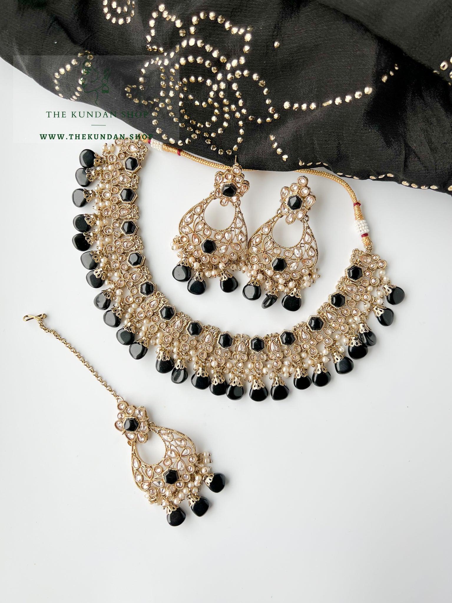 Headliner in Black Necklace Sets THE KUNDAN SHOP 