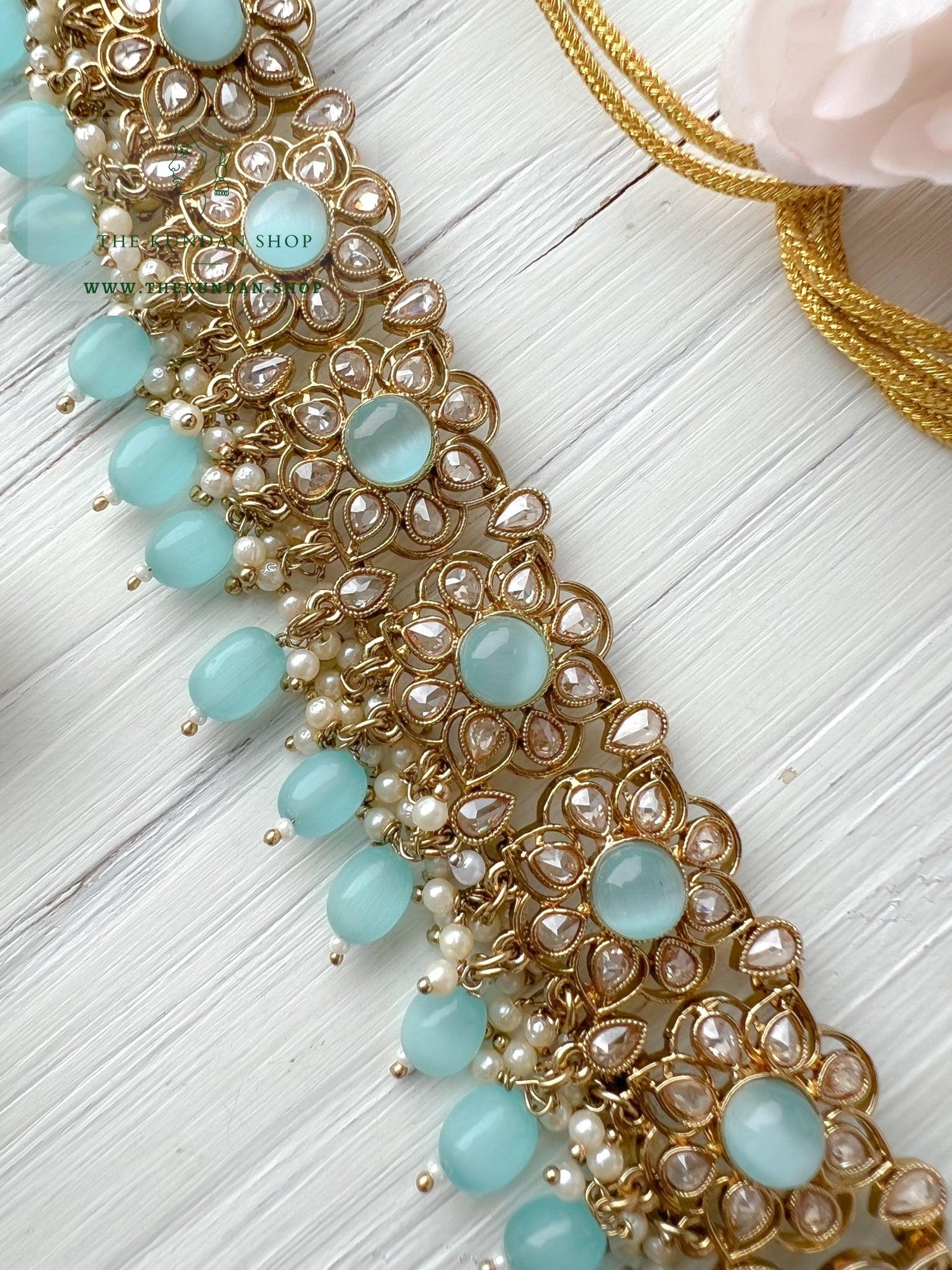 Carefree in Blue Necklace Sets THE KUNDAN SHOP 