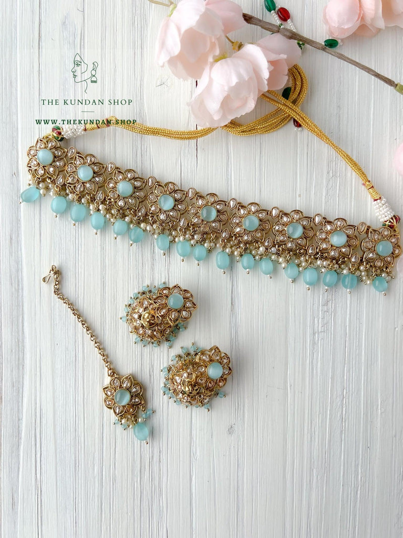 Carefree in Blue Necklace Sets THE KUNDAN SHOP 