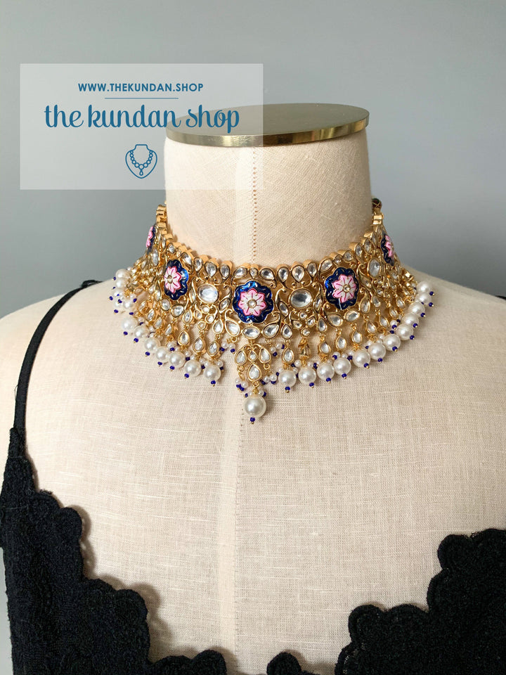 A Bridesmaid's Tale in Blue, Necklace Sets - THE KUNDAN SHOP