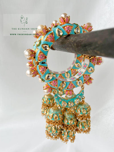 Meenakari Textures in Blue Bangles THE KUNDAN SHOP 