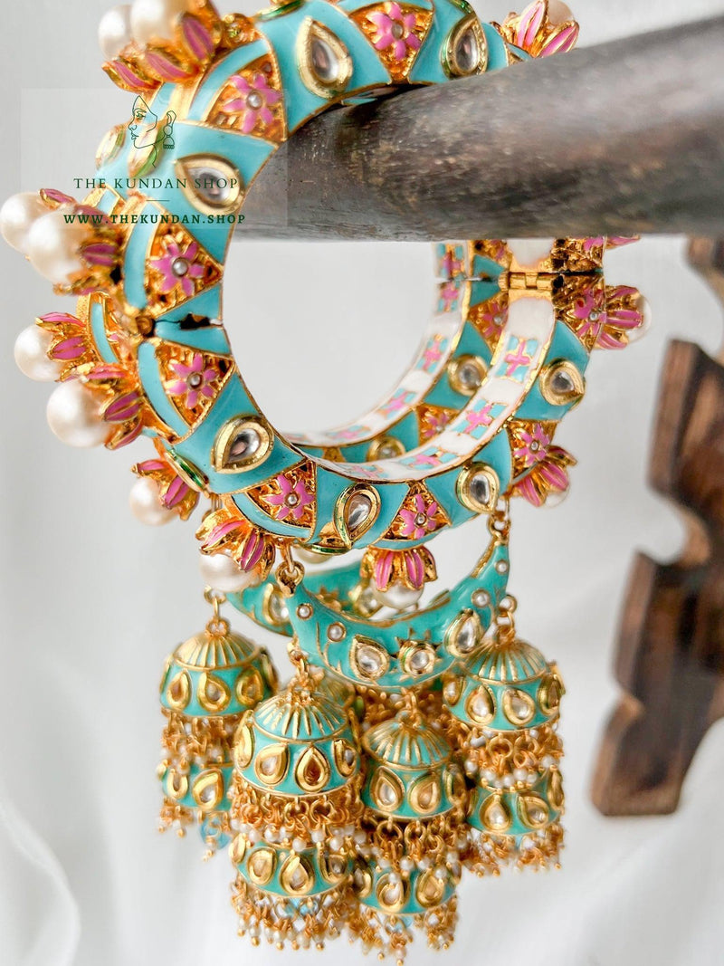 Meenakari Textures in Blue Bangles THE KUNDAN SHOP 