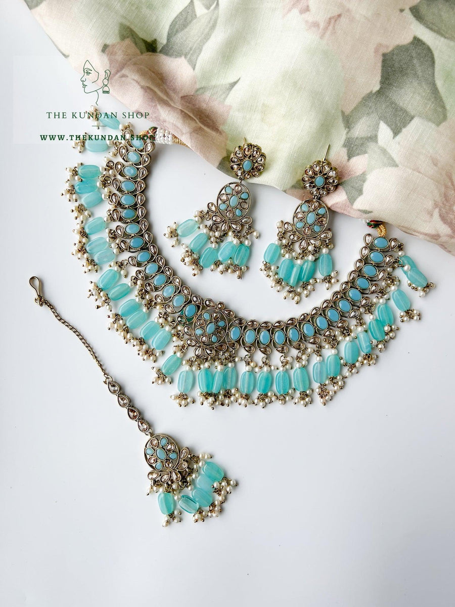 Tonights Best in Blue Necklace Sets THE KUNDAN SHOP 