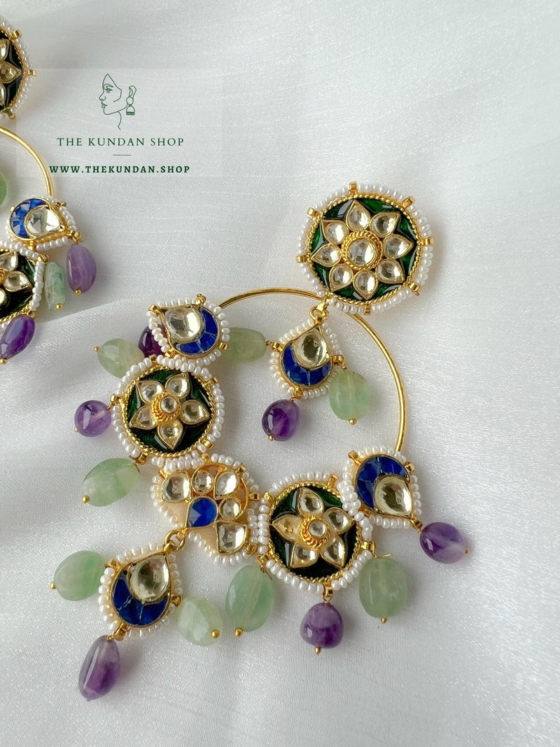 Galaxy Chaandbaalis in Kundan Earrings THE KUNDAN SHOP 