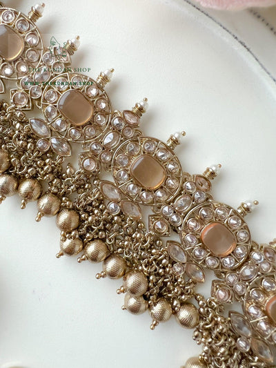 Temptation in Gold Necklace Sets THE KUNDAN SHOP 