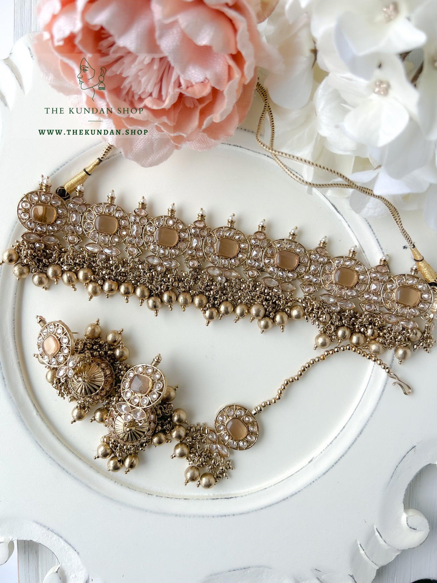 Temptation in Gold Necklace Sets THE KUNDAN SHOP 