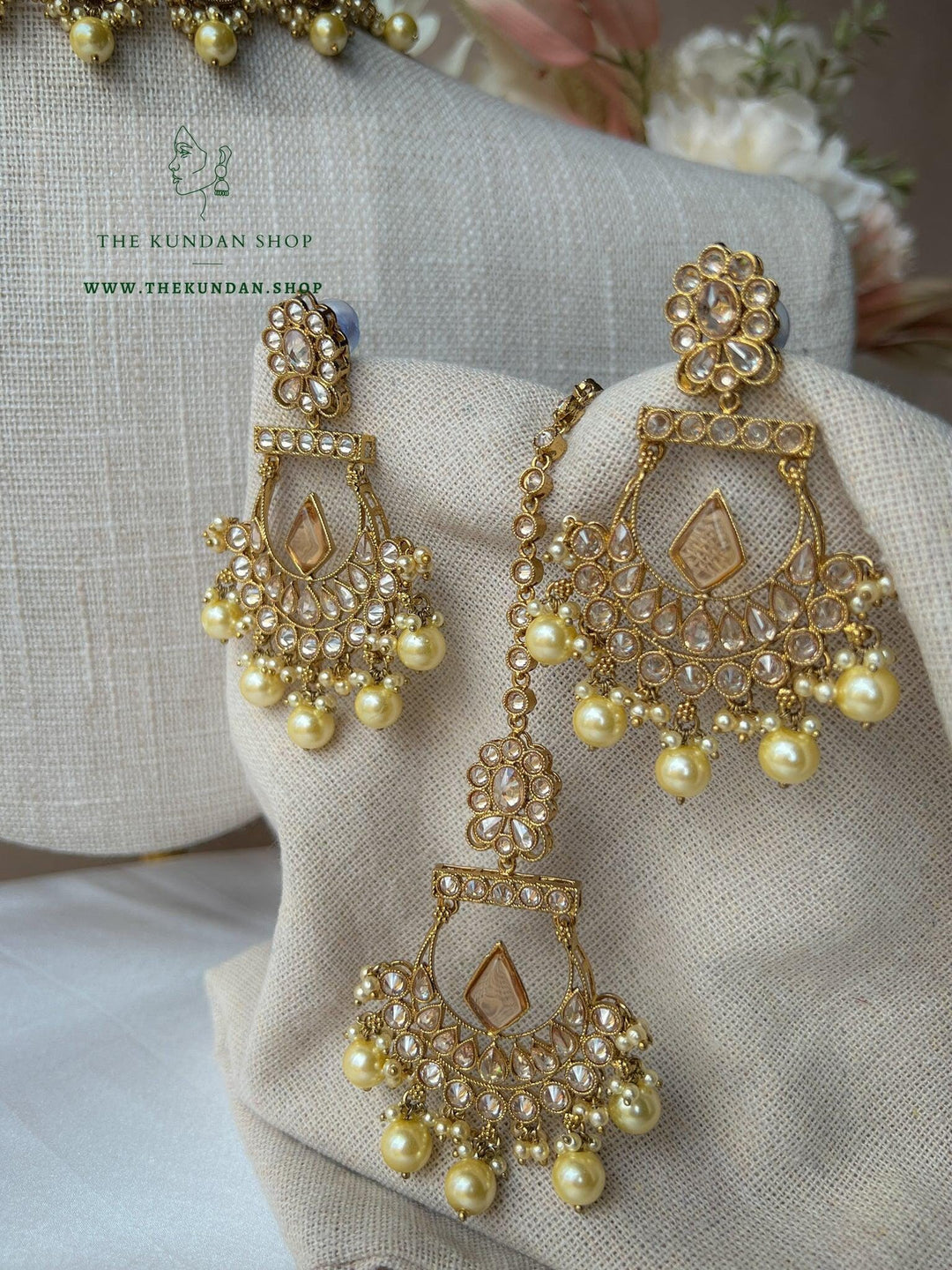 Promising Polki in Pearl Necklace Sets THE KUNDAN SHOP 