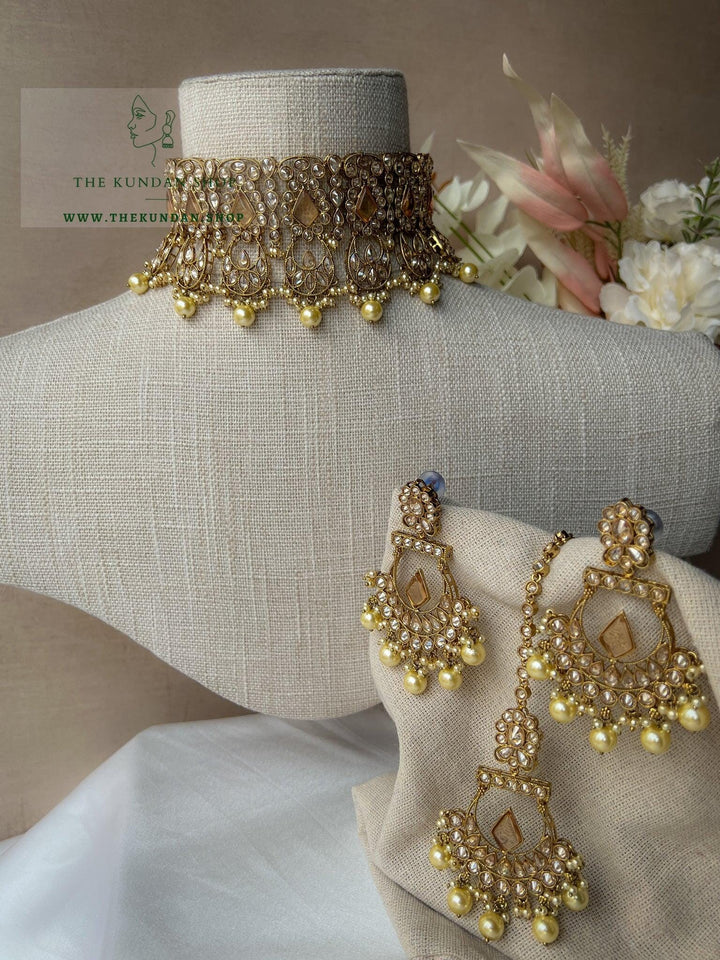 Promising Polki in Pearl Necklace Sets THE KUNDAN SHOP 