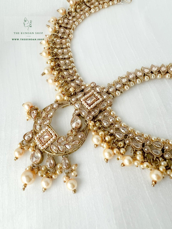 Idealize Bridal Set in Champagne Full Bridal Set THE KUNDAN SHOP 