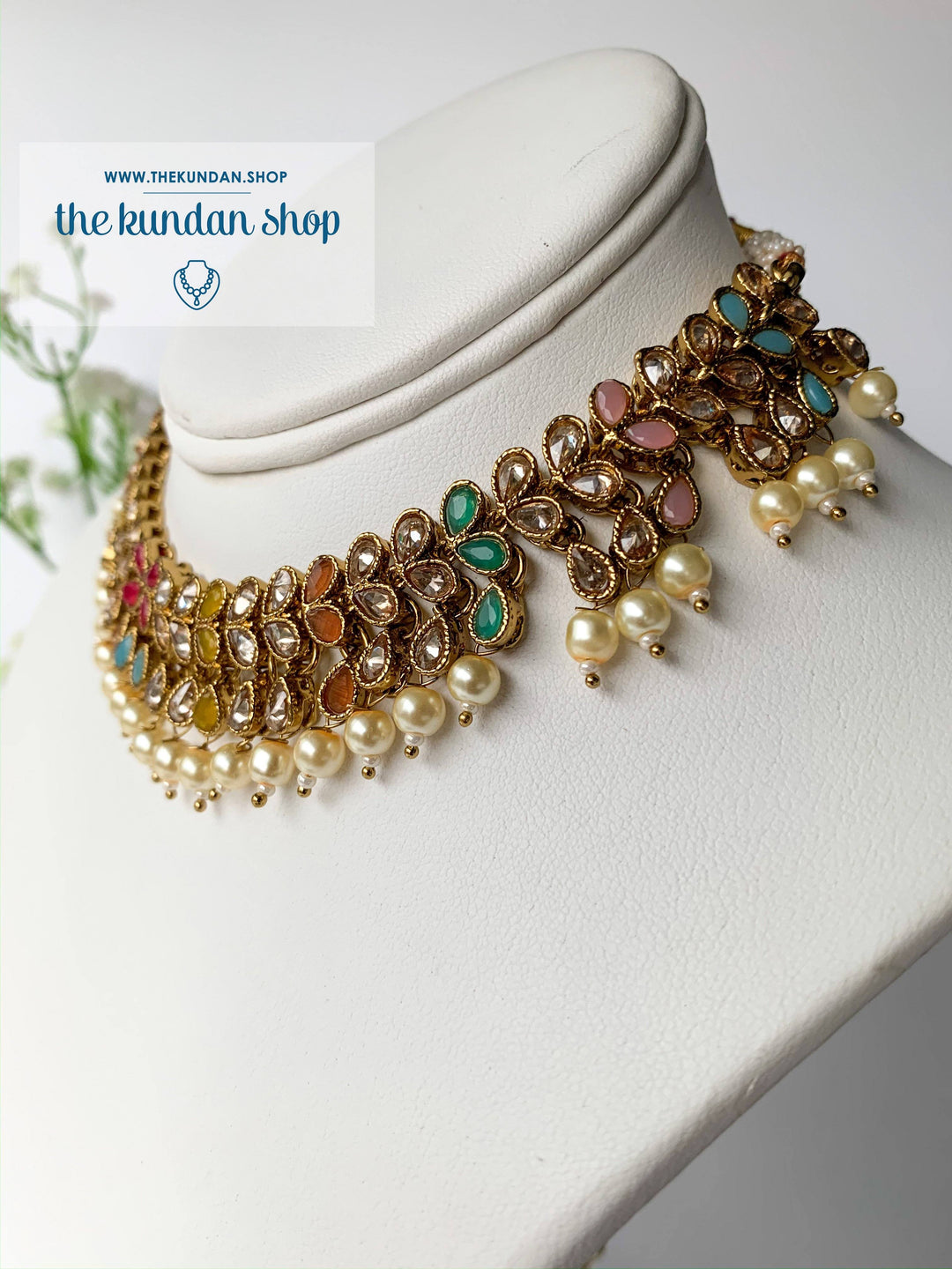 Polki Gems, Necklace Sets - THE KUNDAN SHOP