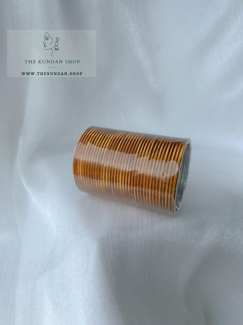 Sheen Bangle Stack - Chrome Yellow Bangles THE KUNDAN SHOP 