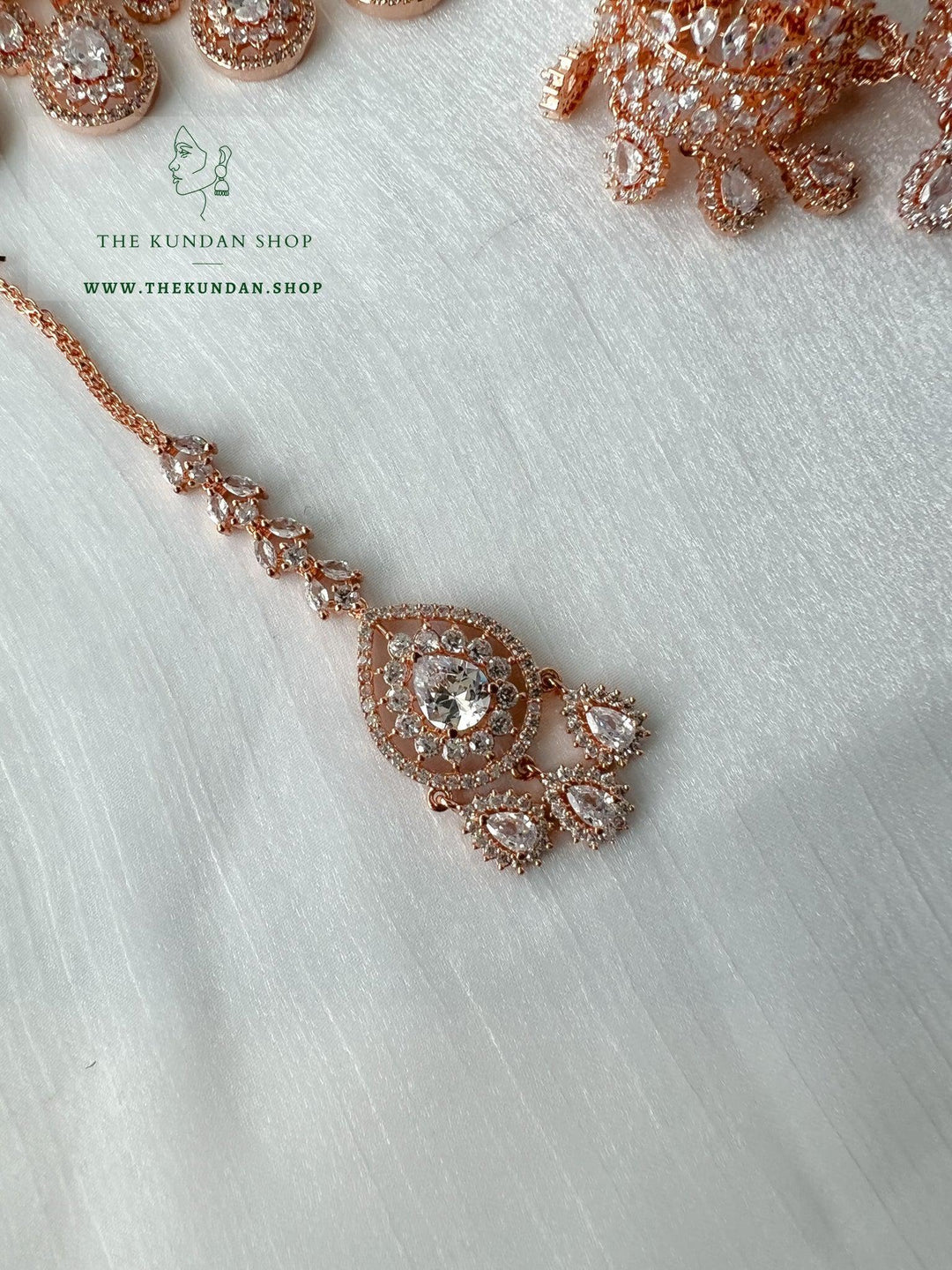 Adore in Rose Gold Necklace Sets THE KUNDAN SHOP 