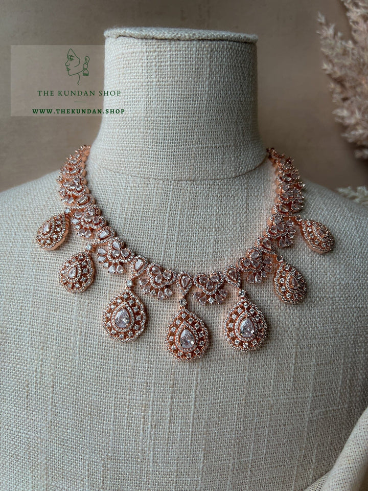 Resilient in Rose Gold Necklace Sets THE KUNDAN SHOP 