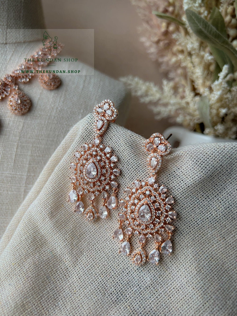 Resilient in Rose Gold Necklace Sets THE KUNDAN SHOP 