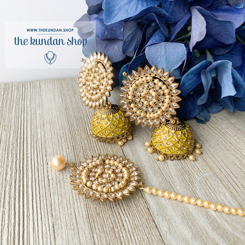 Starry Night, Earrings + Tikka - THE KUNDAN SHOP