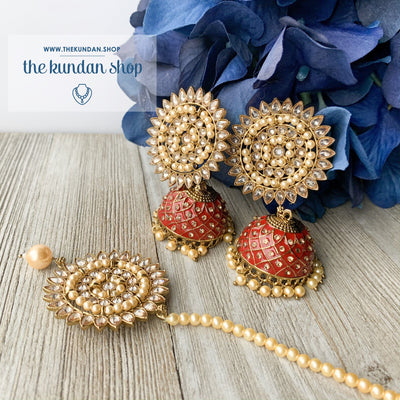 Starry Night, Earrings + Tikka - THE KUNDAN SHOP