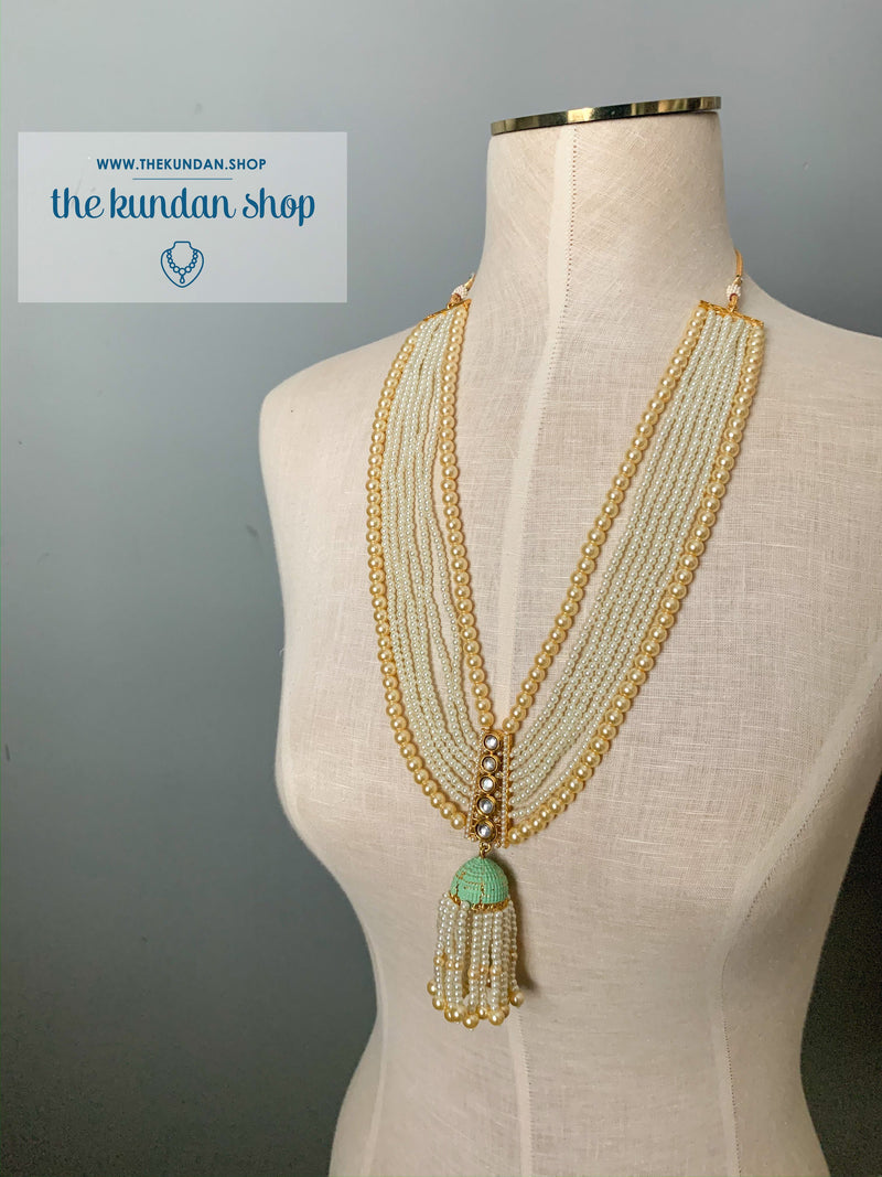 Tassel Dreams - Cream, Necklace Sets - THE KUNDAN SHOP