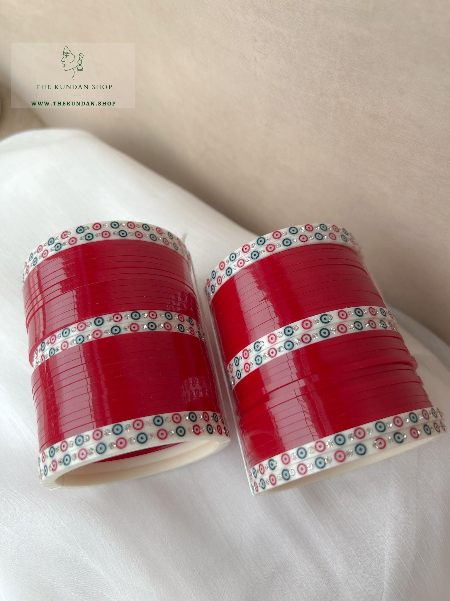 Simple Chooda in Dark Red Bangles THE KUNDAN SHOP 