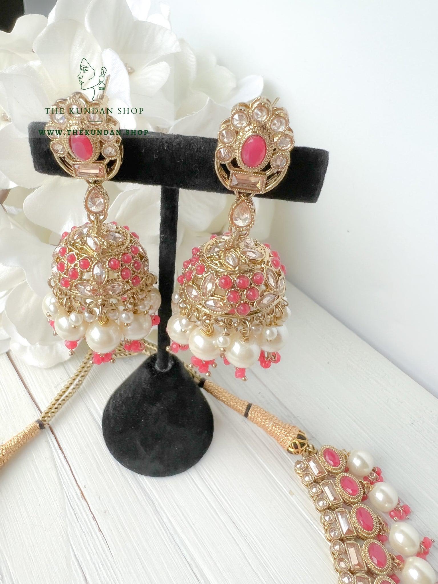 Good Intentions in Dark Pink Necklace Sets THE KUNDAN SHOP 