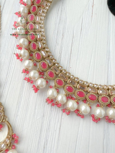 Good Intentions in Dark Pink Necklace Sets THE KUNDAN SHOP 