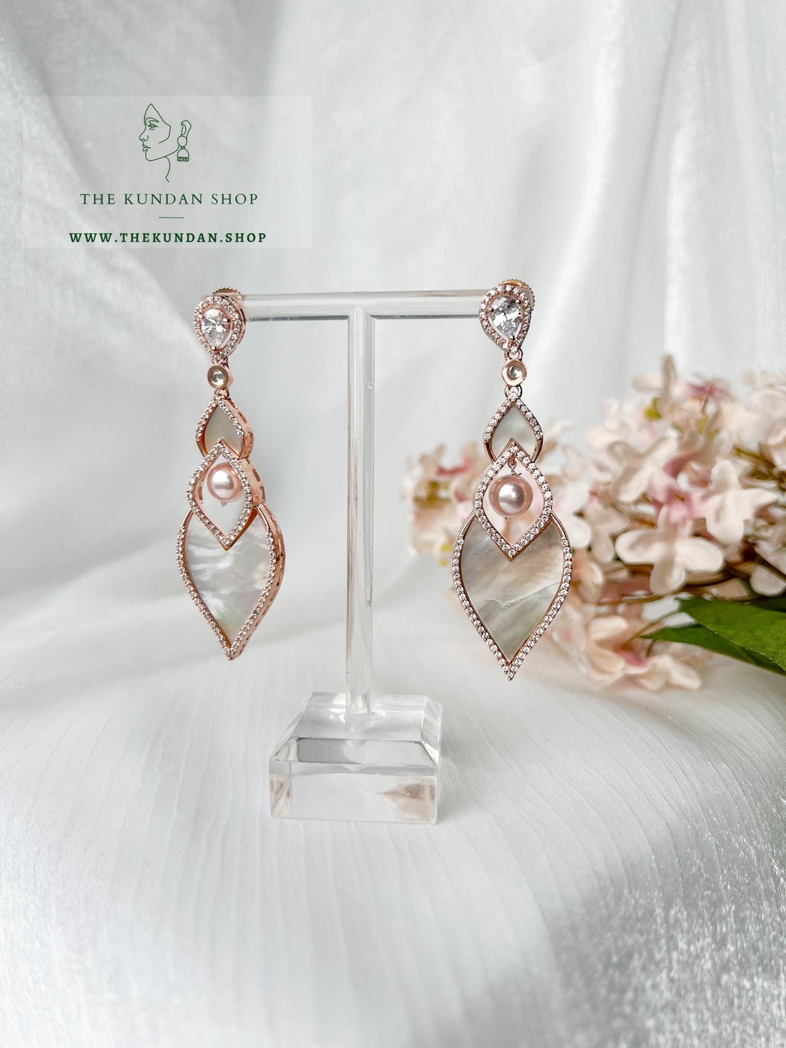 Blissful Earrings THE KUNDAN SHOP Clear 