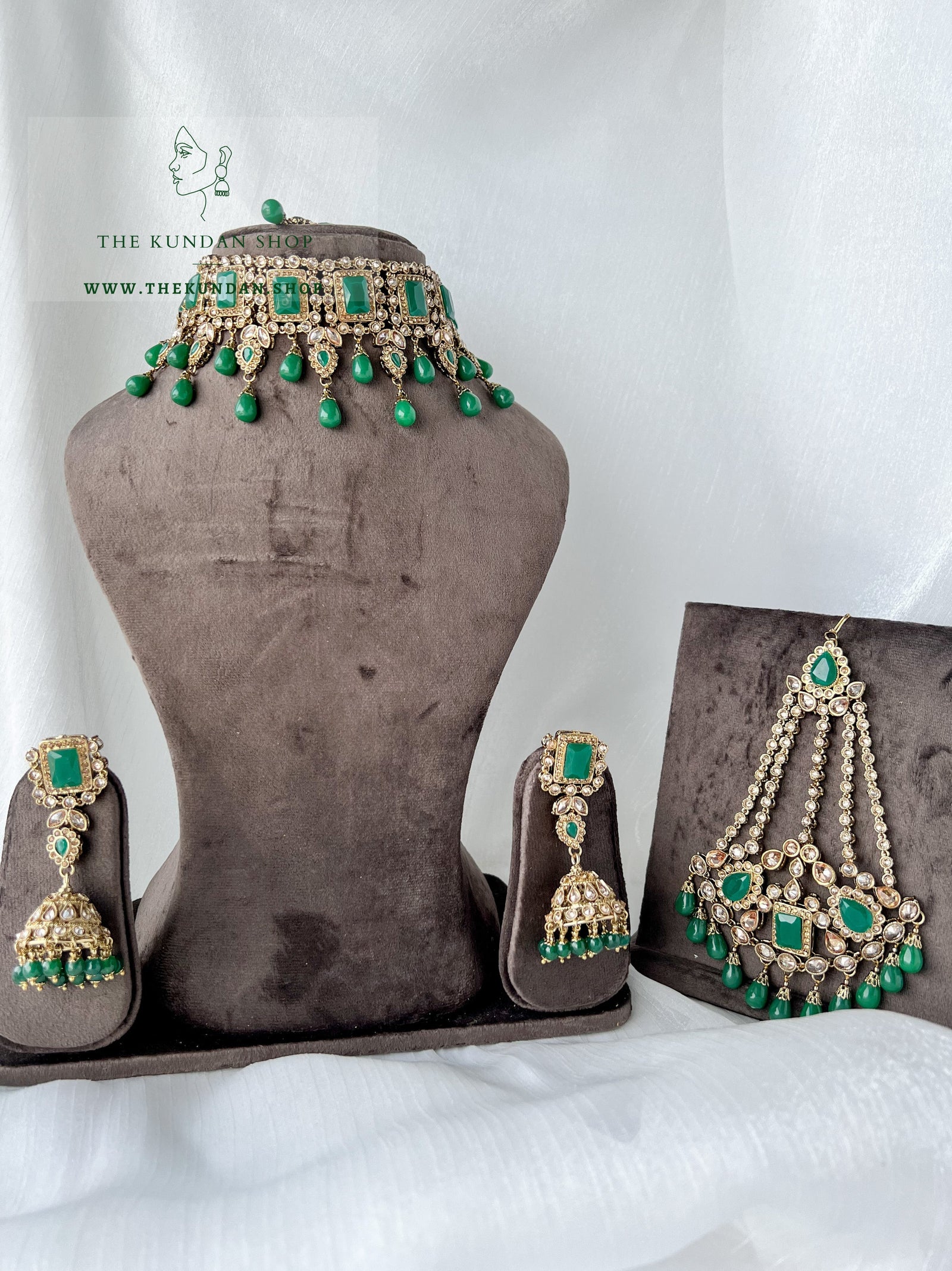 Fearless in Emerald Necklace Sets THE KUNDAN SHOP 
