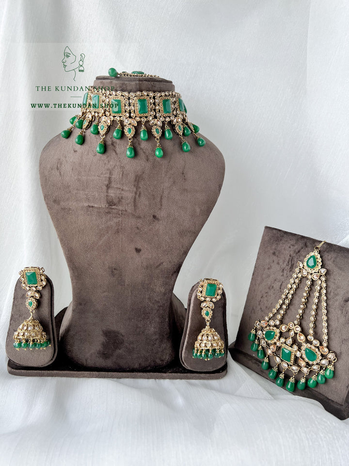 Fearless in Emerald Necklace Sets THE KUNDAN SHOP 