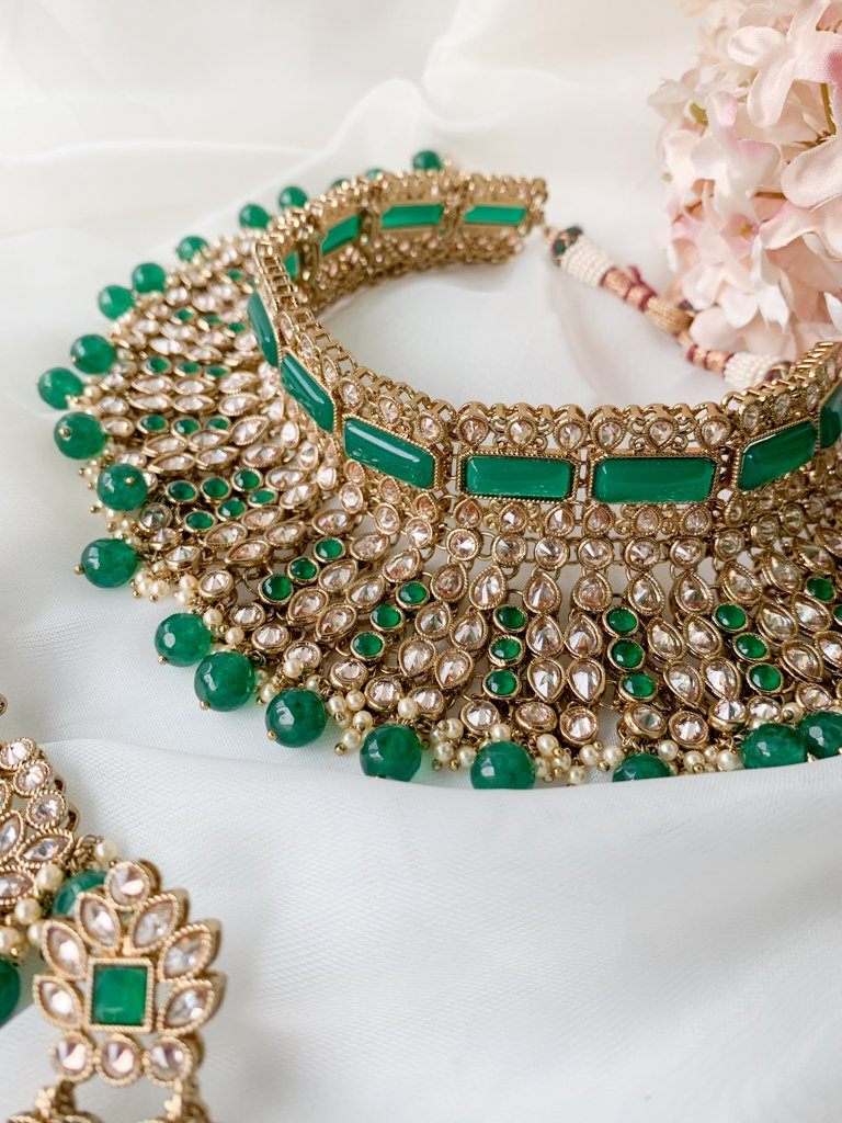 Unconditional in Emerald Necklace Sets THE KUNDAN SHOP 