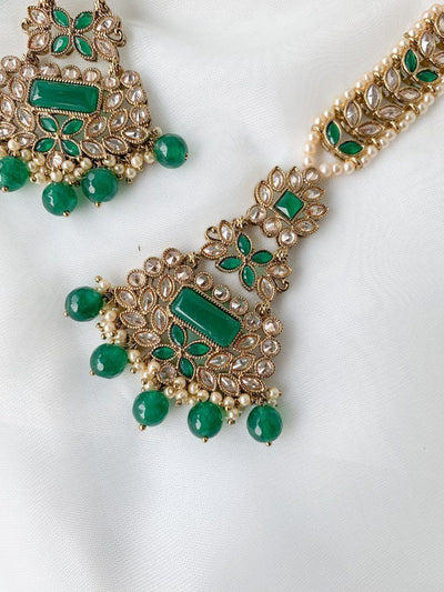 Unconditional in Emerald Necklace Sets THE KUNDAN SHOP 