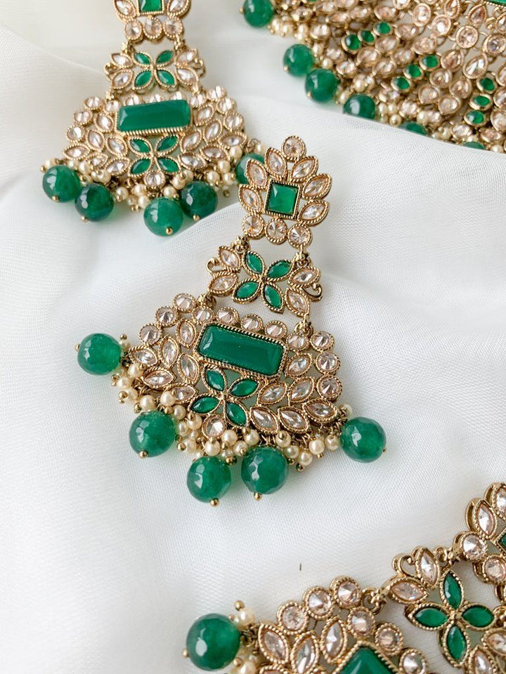 Unconditional in Emerald Necklace Sets THE KUNDAN SHOP 