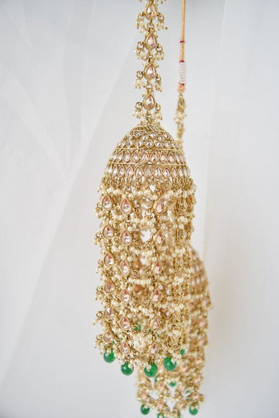 Emerald Chain Polki Kaleeray Kaleeray THE KUNDAN SHOP 