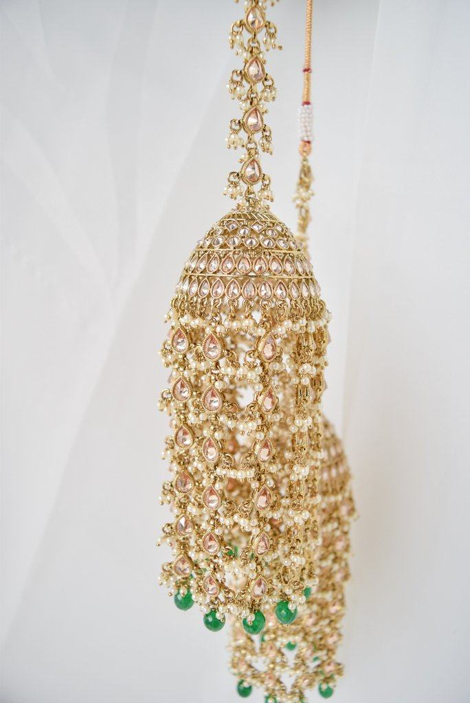 Emerald Chain Polki Kaleeray Kaleeray THE KUNDAN SHOP 