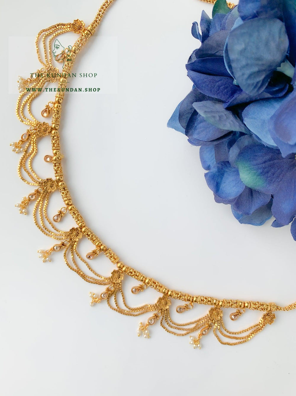 Floral Touch - Waist Chain Waist Chain THE KUNDAN SHOP 