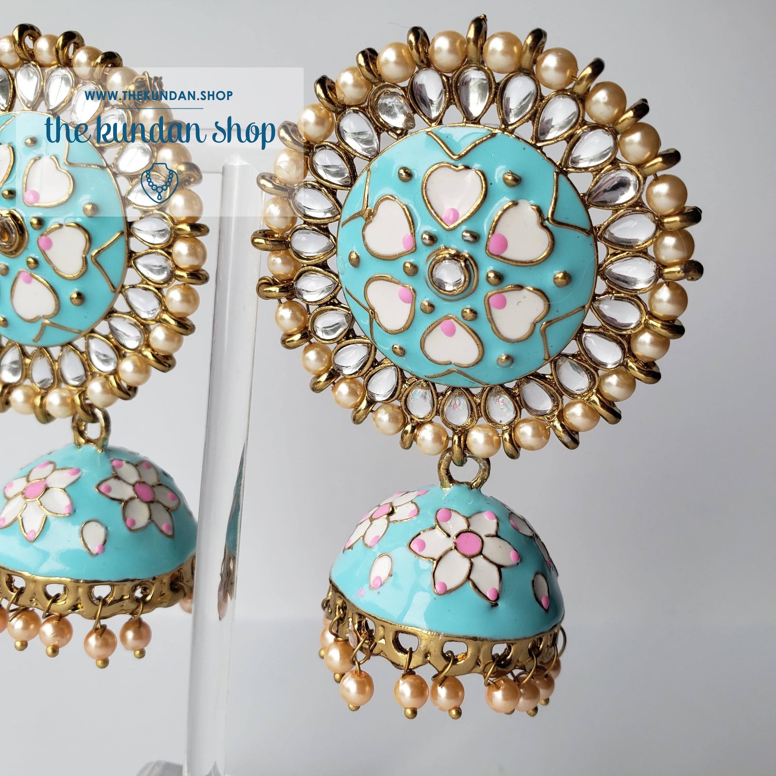 Flower Party, Earrings - THE KUNDAN SHOP