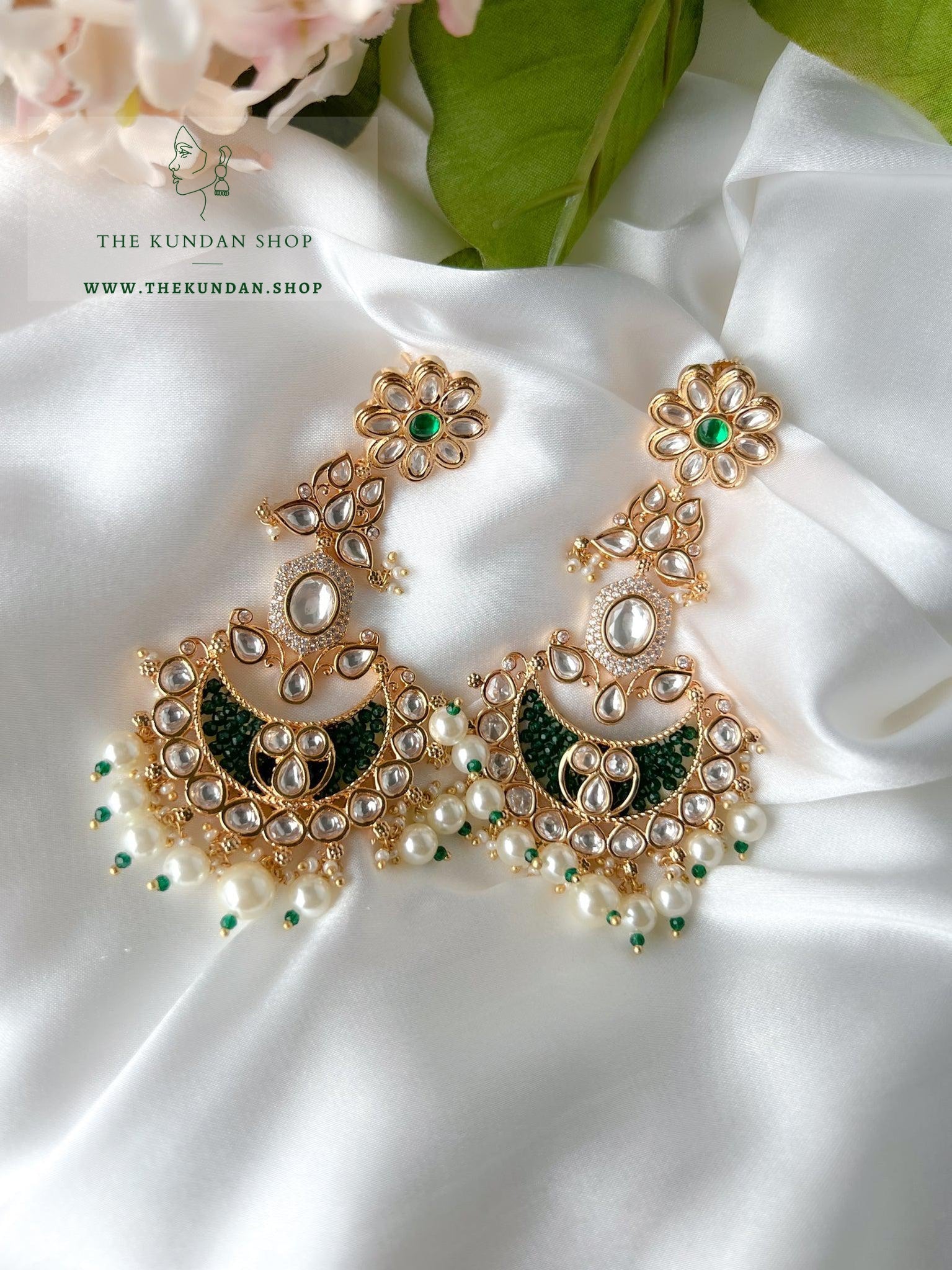 Enthrone in Kundan Earrings THE KUNDAN SHOP 