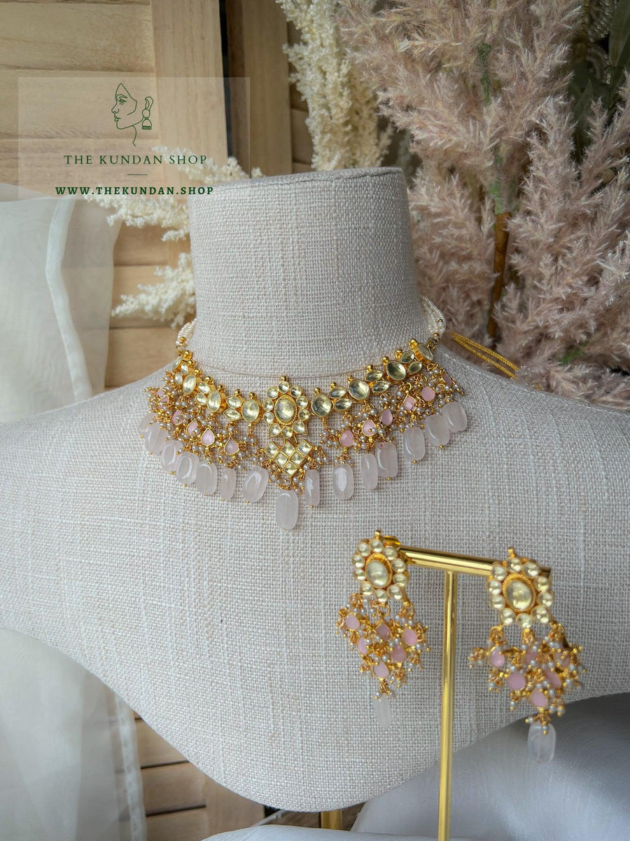 Floral Kundan in Pink Necklace Sets THE KUNDAN SHOP 